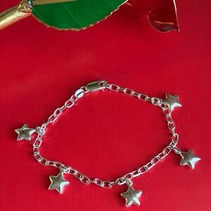 Silver Star Charm Bracelet